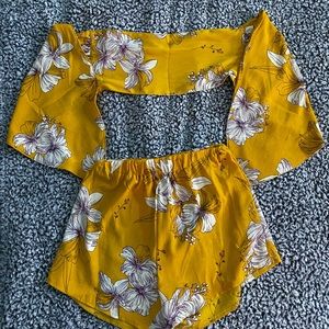 2 piece floral outfit